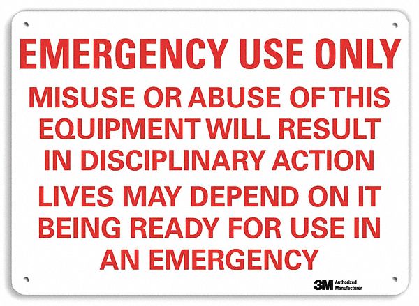 Safety Sign 7 in x 10 in Aluminum