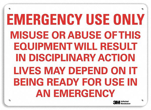 Notice Sign 10 in x 14 in Plastic
