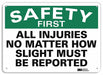 Safety Sign 10 inx14 in Plastic