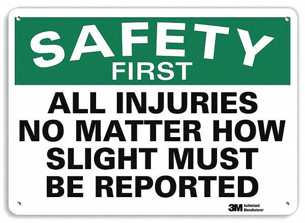 Safety Sign 10 inx14 in Plastic