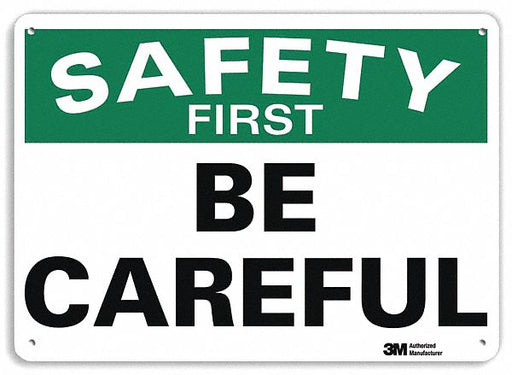Safety Sign 7 in x 10 in Plastic