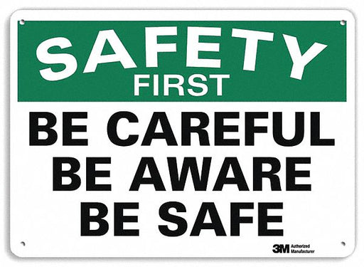 Safety Sign 7 inx10 in Plastic