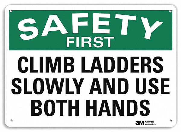 Safety Sign 10 inx14 in Plastic