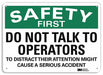 Facility Sign 10 inx14 in Plastic