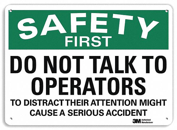 Facility Sign 10 inx14 in Plastic