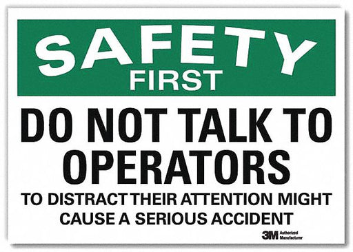 Safety Decal 7 in x 10 in Rflct Sheeting
