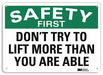 Safety Sign 10 inx14 in Plastic