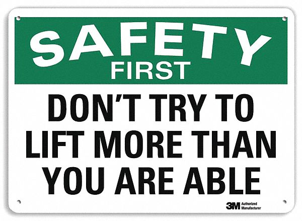 Safety Sign 10 inx14 in Plastic