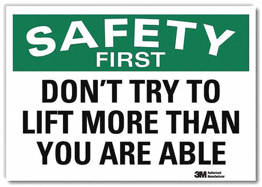 Safety Decal 7 in x 10 in Rflct Sheeting