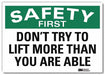 Safety Decal 5 in x 7 in Rflct Sheeting