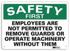 Safety Sign 7 in x 10 in Aluminum