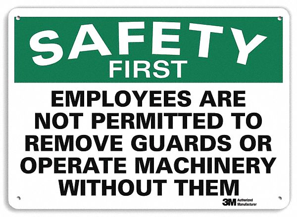 Safety Sign 7 inx10 in Plastic