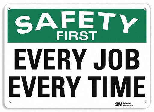 Safety Sign 7 inx10 in Plastic