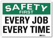 Safety Decal 5 in x 7 in Rflct Sheeting