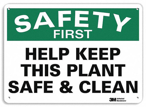Safety Sign 7 in x 10 in Plastic