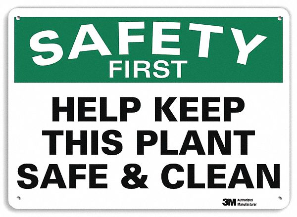 Safety Sign 7 in x 10 in Aluminum