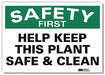 Safety Decal 7x10in Reflective Sheeting