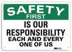 Safety Sign 10 inx14 in Plastic