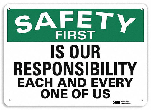 Safety Sign 7 inx10 in Plastic