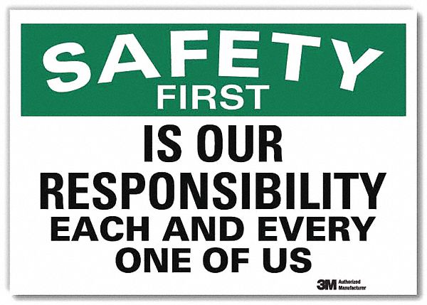 Safety Decal 7 in x 10 in Rflct Sheeting