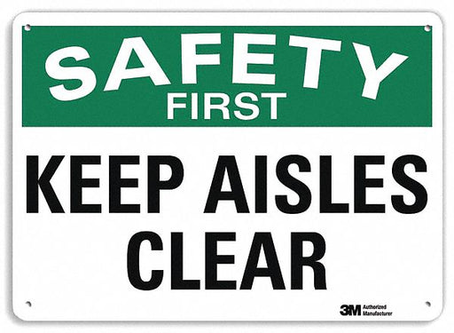 Safety Sign 7 in x 10 in Plastic