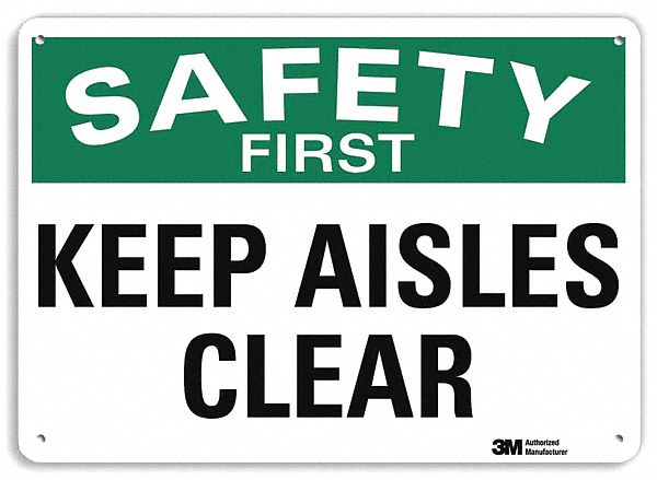 Safety Sign 7 in x 10 in Plastic
