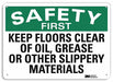 Safety First Sign 7 in x 10 in Aluminum