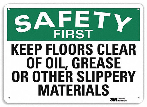 Safety Sign 7 in x 10 in Plastic