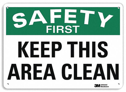 Safety Sign 7 in x 10 in Plastic