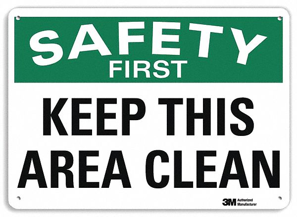 Safety Sign 7 in x 10 in Plastic