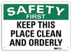 Safety Sign 7 in x 10 in Plastic