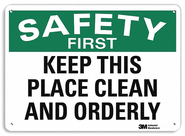 Safety Sign 7 in x 10 in Plastic