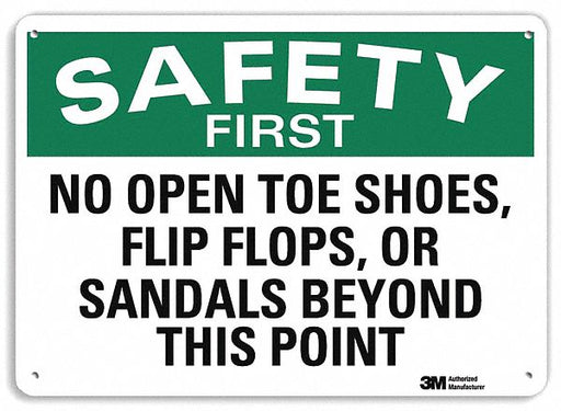 Safety Sign 7 in x 10 in Plastic