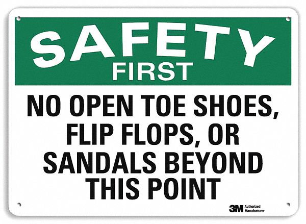 Safety Sign 7 in x 10 in Plastic