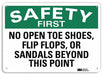 Safety Sign 10 in x 14 in Plastic