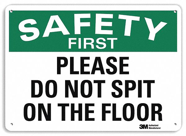 Safety Sign 10 in x 14 in Plastic
