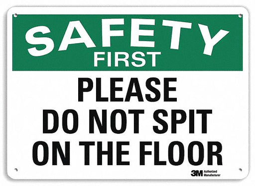 Safety Sign 7 in x 10 in Plastic