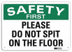 Safety Sign 7 in x 10 in Aluminum