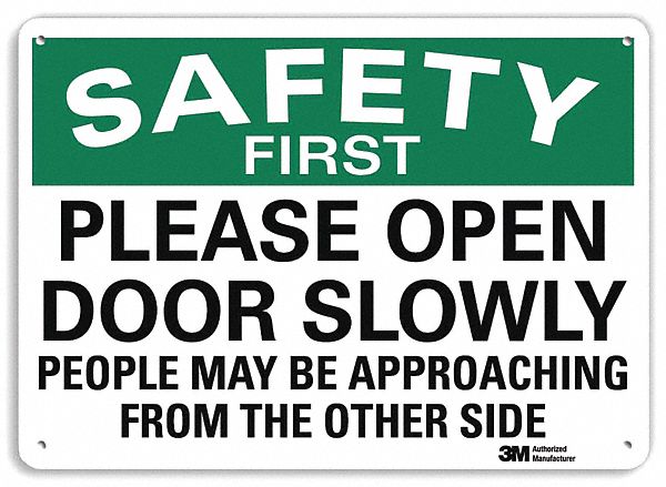 Safety Sign 7 in x 10 in Aluminum