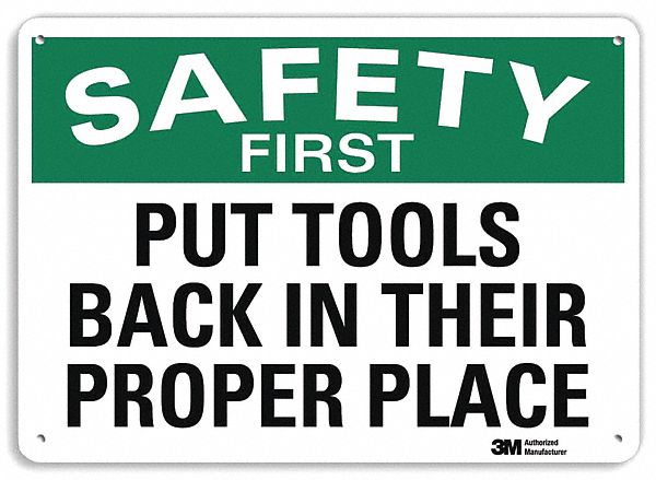 Safety Sign 7 in x 10 in Aluminum