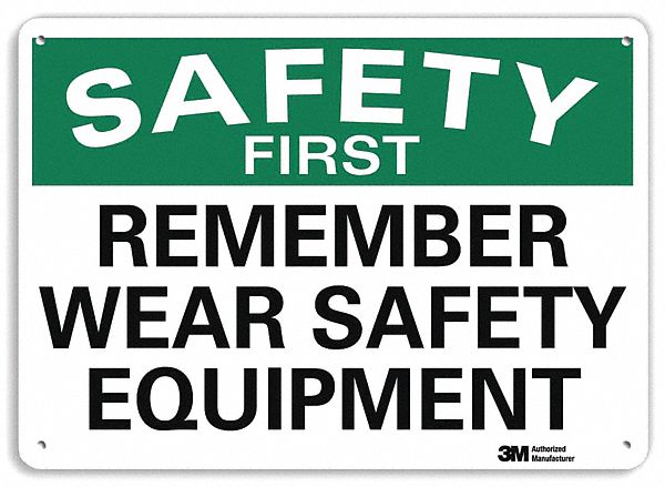 Safety Sign 7 inx10 in Plastic