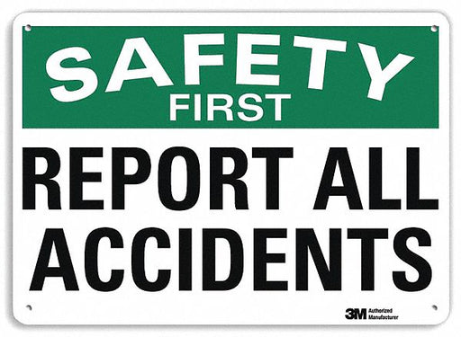 Safety Sign 10 inx14 in Plastic