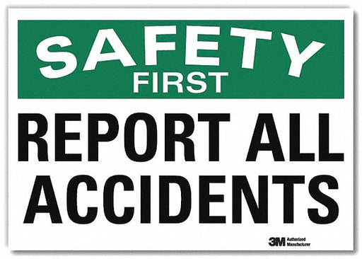 Safety Decal 7 in x 10 in Rflct Sheeting