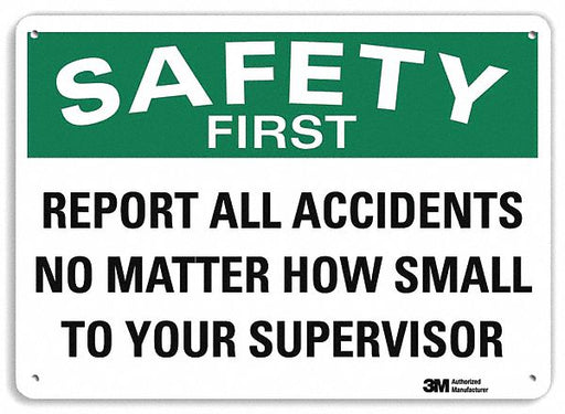 Safety Sign 7 inx10 in Plastic