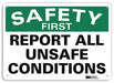 Safety Sign 7 in x 10 in Aluminum