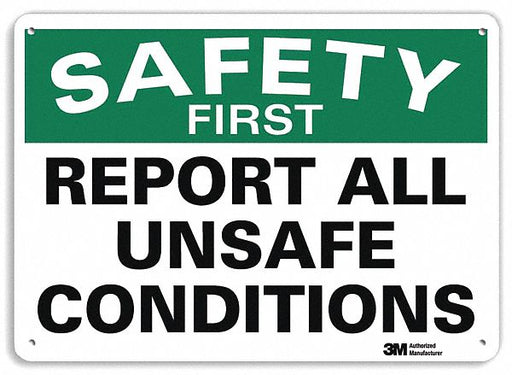 Safety Sign 10 inx14 in Plastic