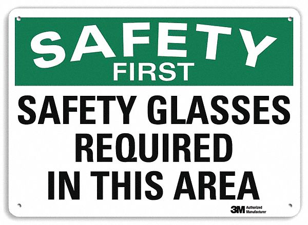 Safety Sign 7 inx10 in Plastic