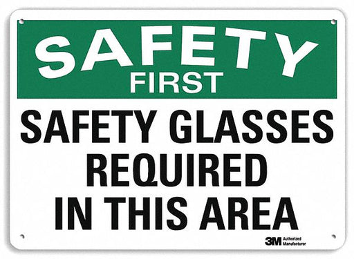 Safety Sign 10 in x 14 in Plastic