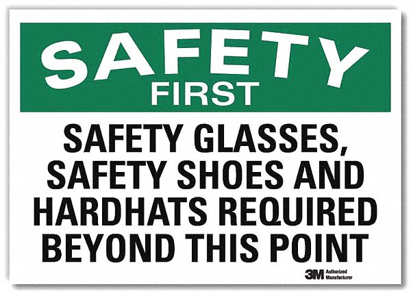 Safety Sign 7 in x 10 in Rflct Sheeting