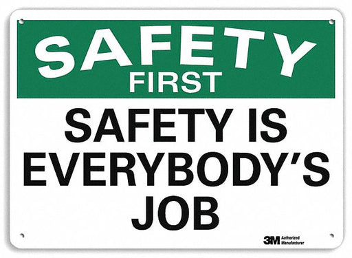 Safety Sign 7 inx10 in Plastic